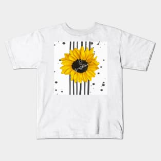 Be The Sunshine Quote With Sunflower Kids T-Shirt